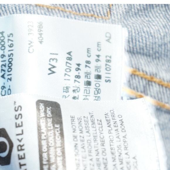 Levi’s 445 Distressed Denim Jean Shorts Blue Cutoff Jorts W31 - Picture 6 of 6